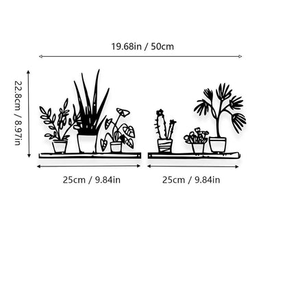 Metall Blumen Wandkunst – Moderne Wanddekoration Schwarz