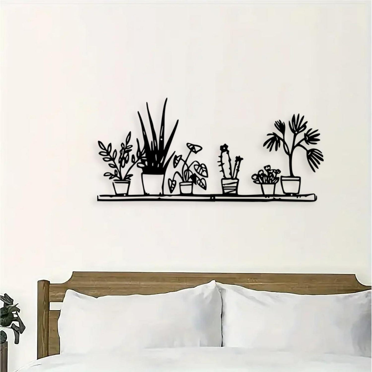 Metall Blumen Wandkunst – Moderne Wanddekoration Schwarz