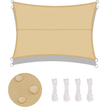 Wasserdichtes Sonnensegel 4x5m Sandbeige UV-Schutz PES Polyester