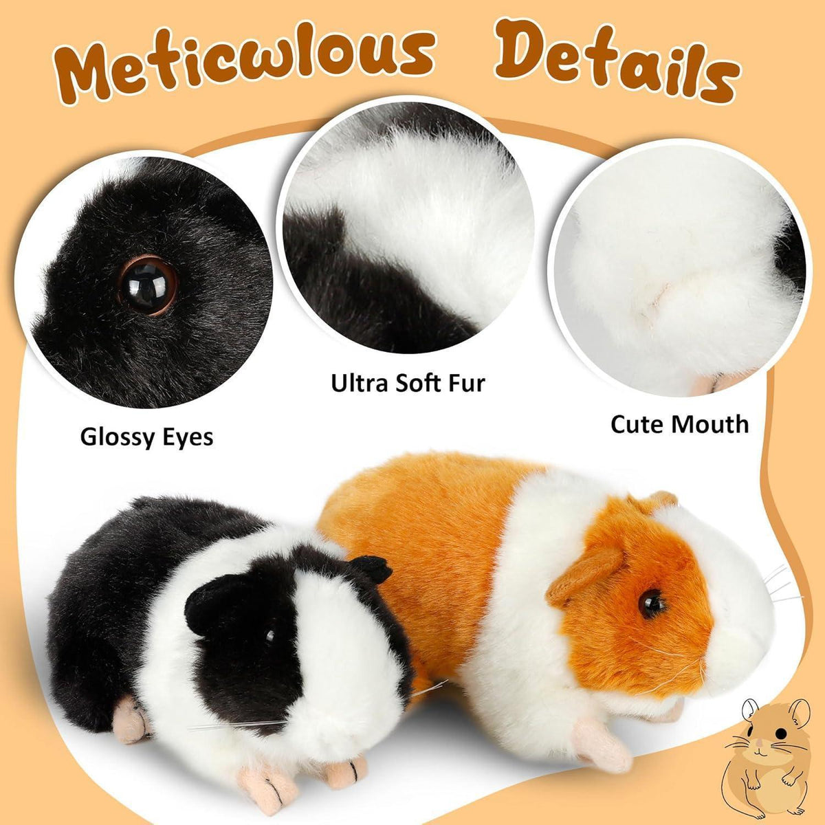 2x Meerschweinchen Kuscheltier - Realistisch & Weich