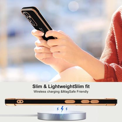 Handyhülle für Samsung A16 5G mit Herzmuster, Schwarz