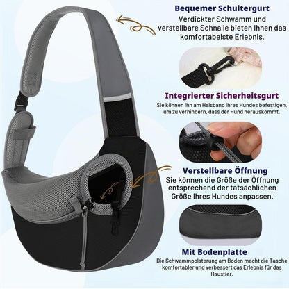 Hundetragetasche verstellbar – Komfortable Umhängetasche für Reisen