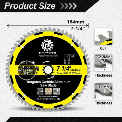 Kreissägeblatt für Aluminium 184mm 60 Zähne 5er Pack