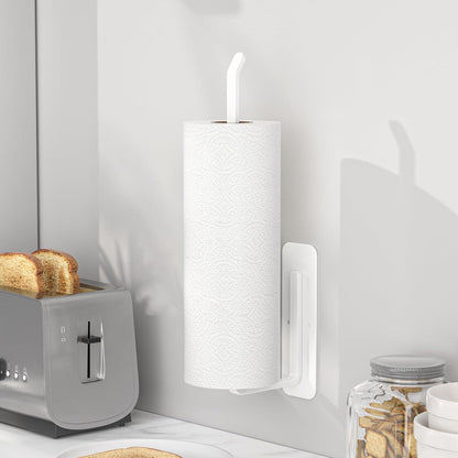 Küchenrollenhalter ohne Bohren, selbstklebend, weiß