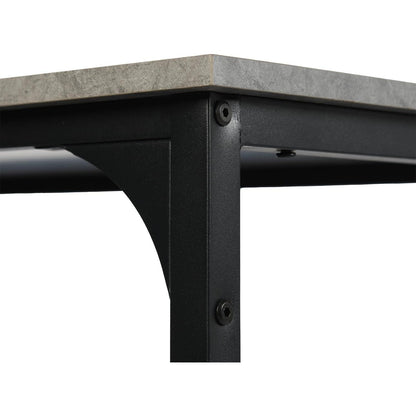 Bartisch Set mit 4 Barhockern – Industriestil Grau
