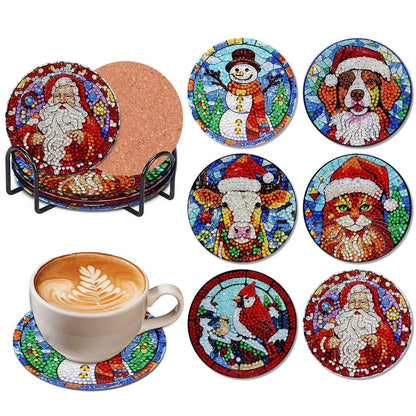 Diamond Painting Untersetzer Set 6er DIY Weihnachten