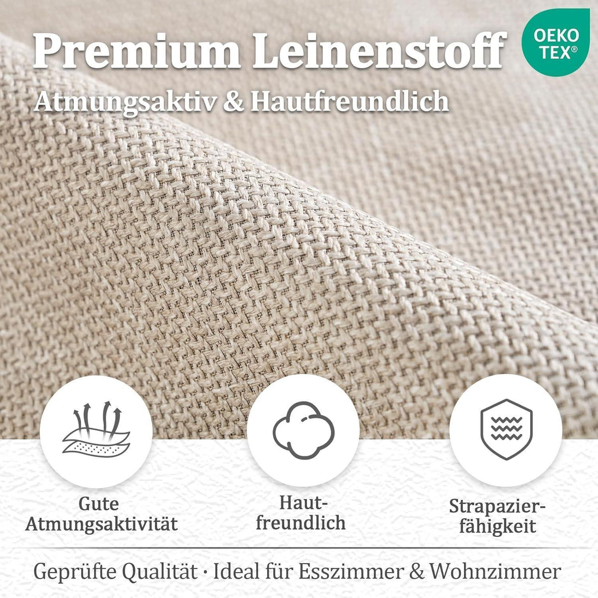 Drehbarer Esszimmerstuhl Beige 2er Set mit Armlehne