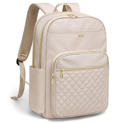 Laptop Rucksack Damen 16 Zoll – Wasserdichter Reiserucksack Beige