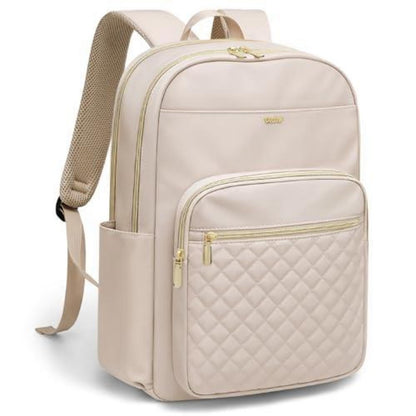 Laptop Rucksack Damen 16 Zoll – Wasserdichter Reiserucksack Beige