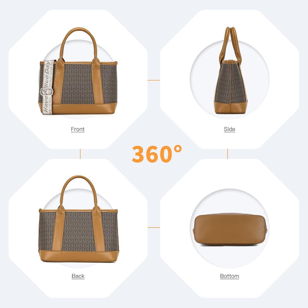 Miss Lulu Damen Henkeltasche Tote Bag Schultertasche Arbeit