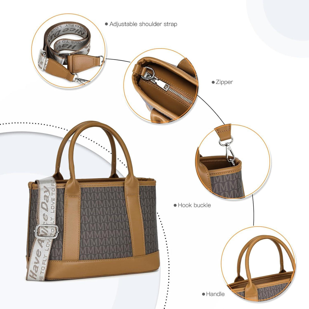 Miss Lulu Damen Handtasche Mittelgroß Tote Bag Umhängetasche Shopper