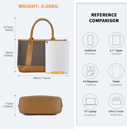 Miss Lulu Damen Handtasche Mittelgroß Tote Umhängetasche Blau