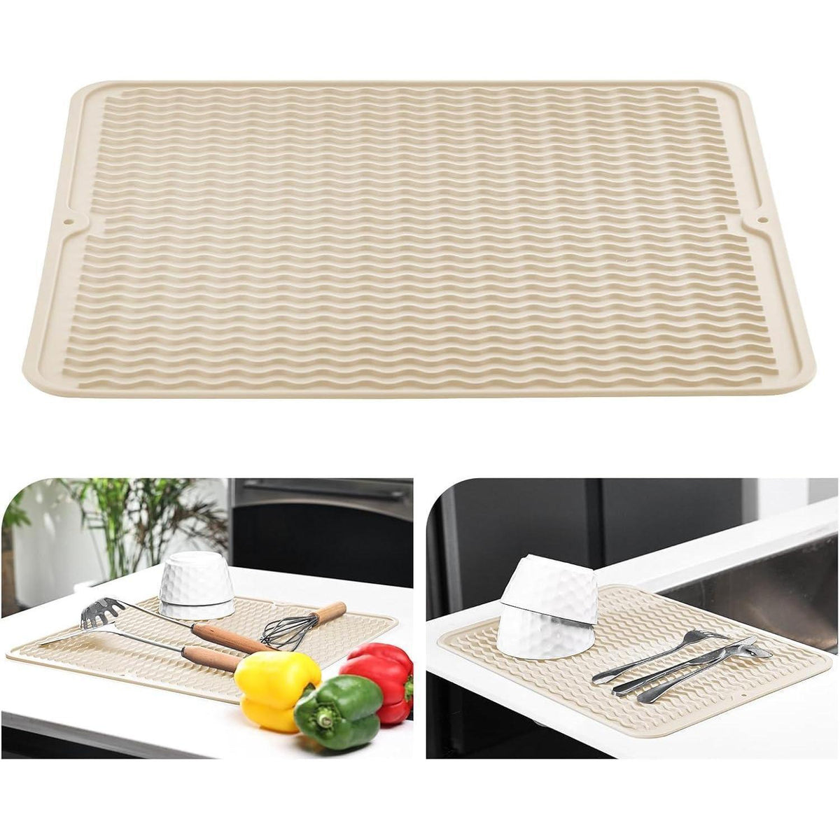 Silikon Abtropfmatte 40x60cm – Hitzebeständig & Rutschfest