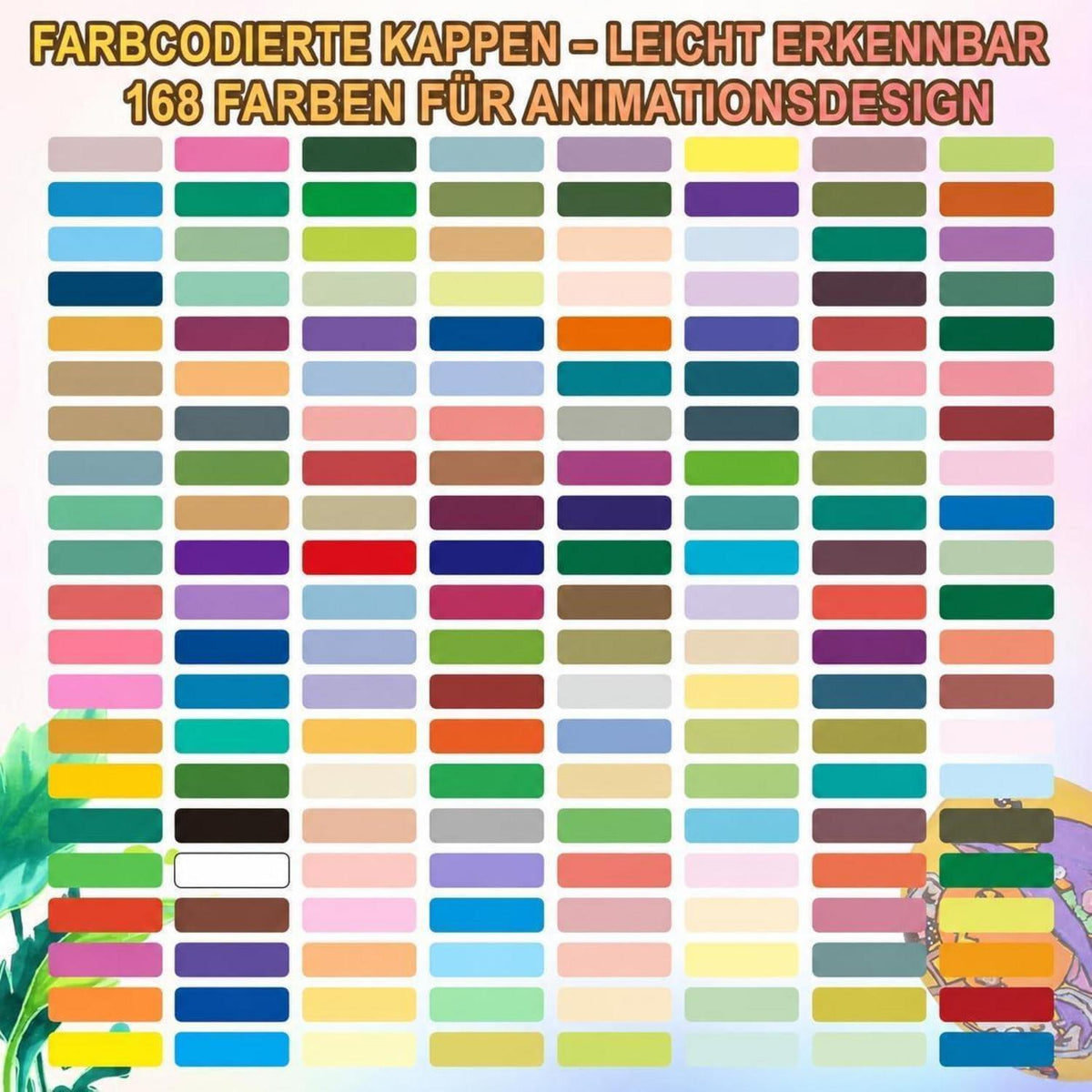 168 Acrylstifte Set Wasserfest für Steine, Glas & mehr