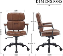 Stuhl Bürostuhl Ergonomisch PU Leder 360° Drehstuhl