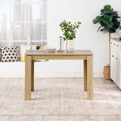 Esszimmergruppe Eiche-Schwarz & Grau | Tisch + 6 Stühle