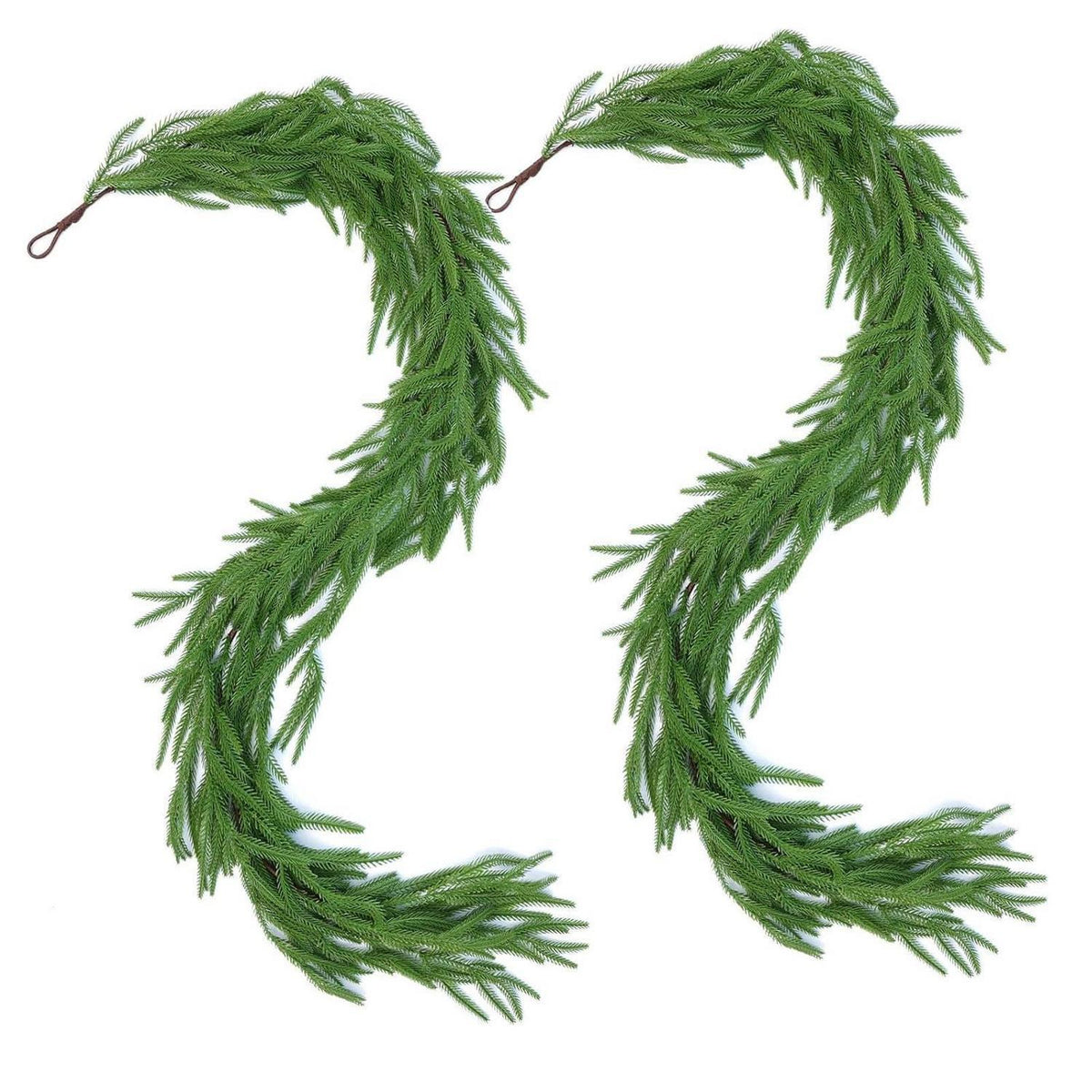 2x 1.8m Künstliche Norfolk Pine Girlande Weihnachten