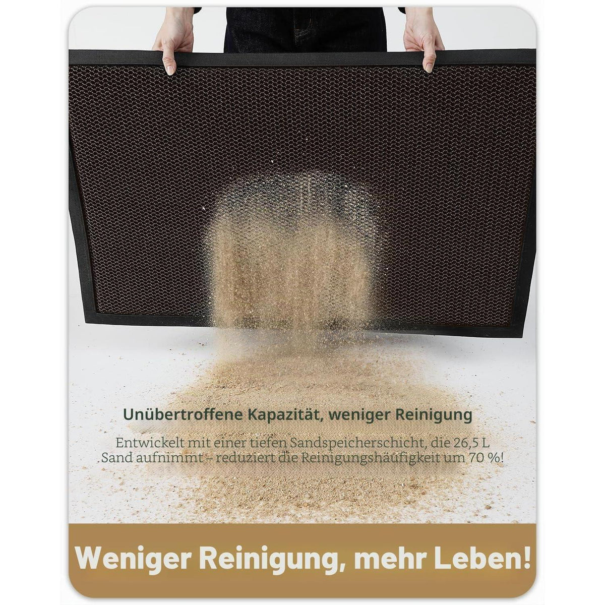 Fußmatte Braun 90x150 cm - Schmutzfangmatte für Innen & Aussen
