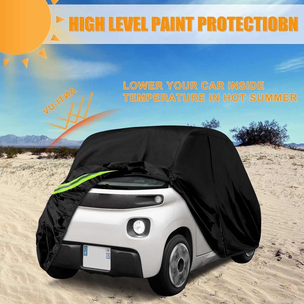 Autoabdeckung Vollgarage Wasserdicht Citroen Ami/Rocks-e/FIAT Topolino 2020-2024