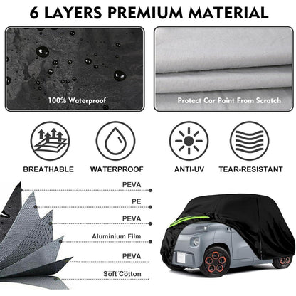 Autoabdeckung Vollgarage Wasserdicht Citroen Ami/Rocks-e/FIAT Topolino 2020-2024