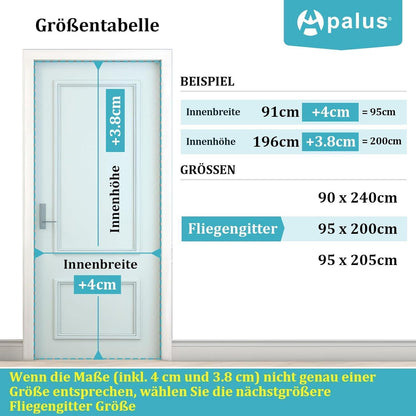 Magnetischer Insektenschutz für Balkontür 95x200cm Schwarz