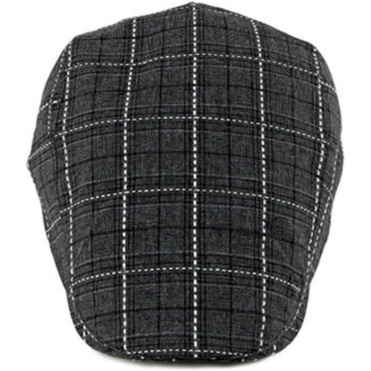 Karierte Schiebermütze Herren Damen Vintage Flatcap Newsboy Cap