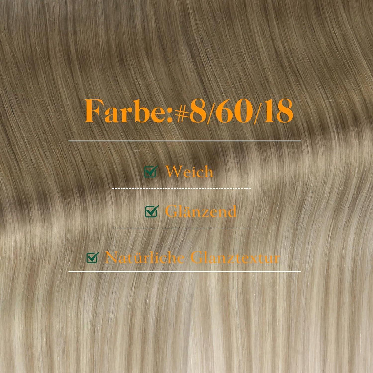 Echthaar Tape Extensions Blond Ombre 50cm