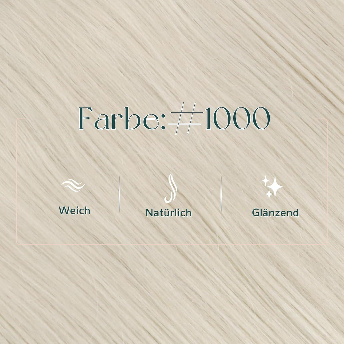 Echthaar Tressen Weißblond 40cm – Natürliche Haarverlängerung