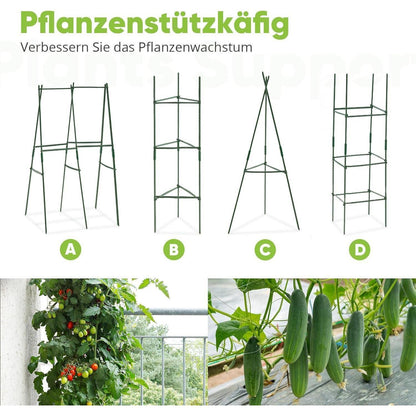 Hochbeet aus Metall 180x90x56cm Kräuterbeet Tomatenkäfigen