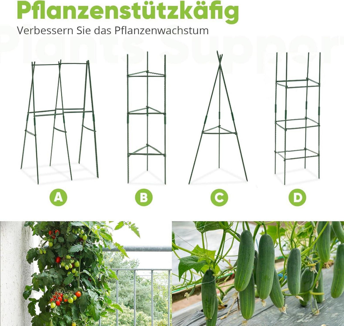 Hochbeet Pflanzkasten Metall 180x90x56cm Kräuterbeet Tomatenkäfig