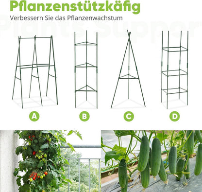 Hochbeet Pflanzkasten Metall 180x90x56cm Kräuterbeet Tomatenkäfig