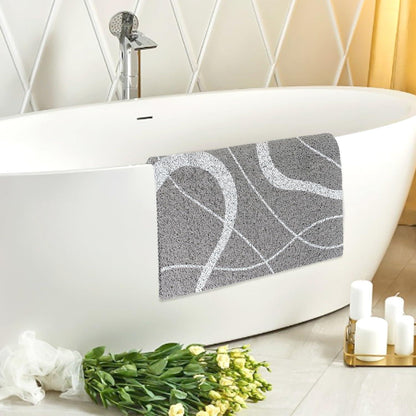 Rutschfeste Duschmatte 80x80 cm - Weiche Massage Matte Grau