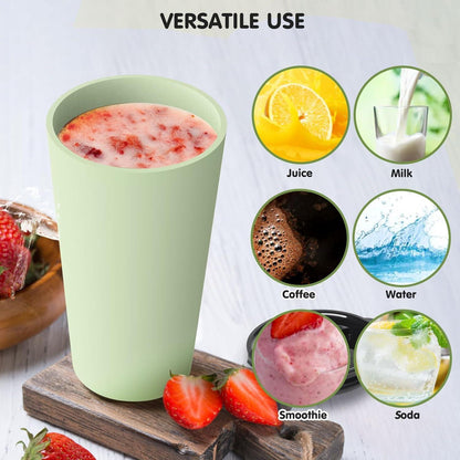 4er-Set Greentainer Reisebecher mit Deckel - 600ml Thermobecher