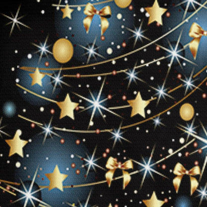 Weihnachts Bettwäsche Set 155x220 cm Schwarz Gold mit Hirsch