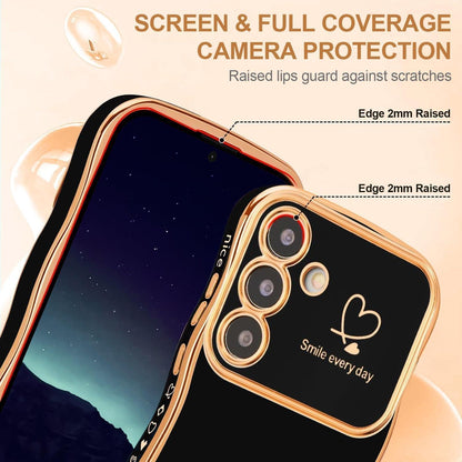 Handyhülle Samsung Galaxy S24 FE mit Wellenmuster, Schwarz