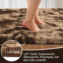 Hochflor Teppich Braun 275x370 – Flauschiger Wohnzimmerteppich