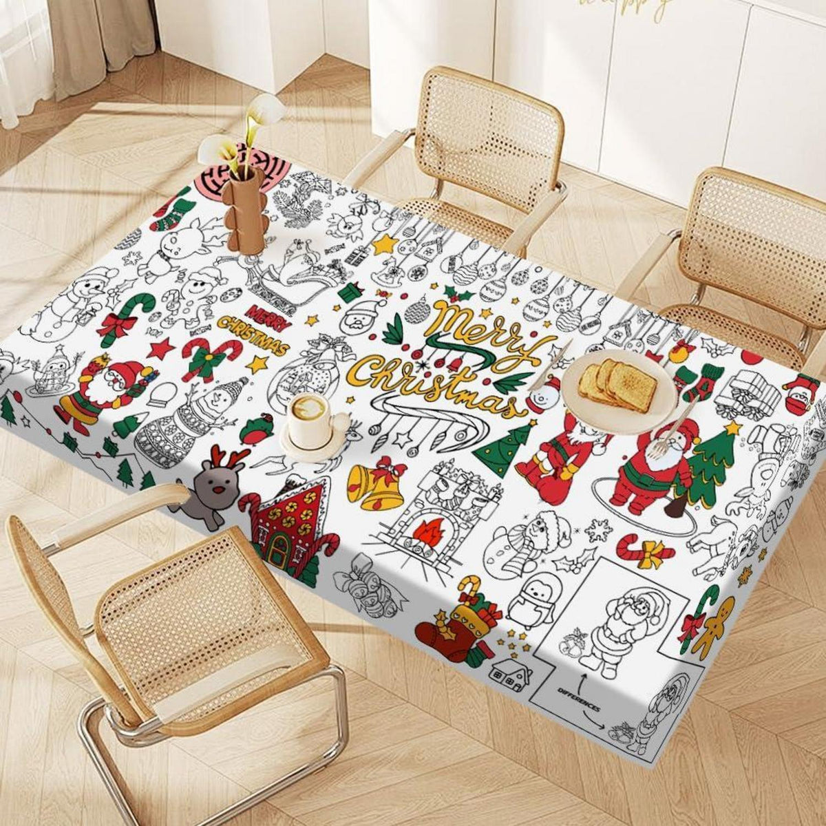 Weihnachten Ausmal Tischdecke 183x86cm – Bastelposter & Aktivität