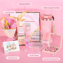 Geschenkset für Frauen: Thermobecher, Kerze & Armband