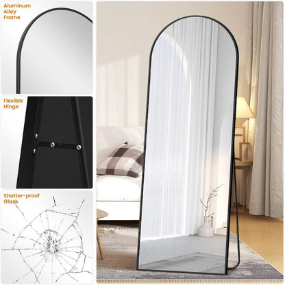 Ganzkörperspiegel 175x60cm – Stand- & Wandspiegel Schwarz
