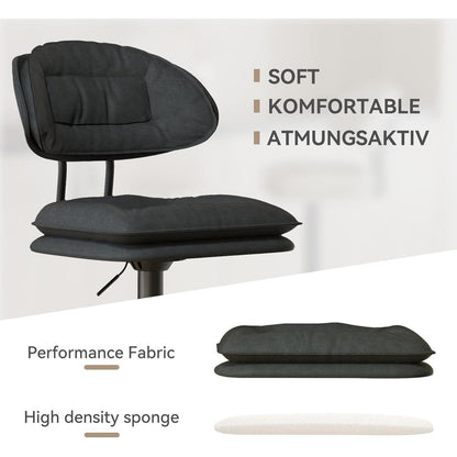 Barhocker Set 4er – Ergonomisch & Verstellbar Dunkelgrau