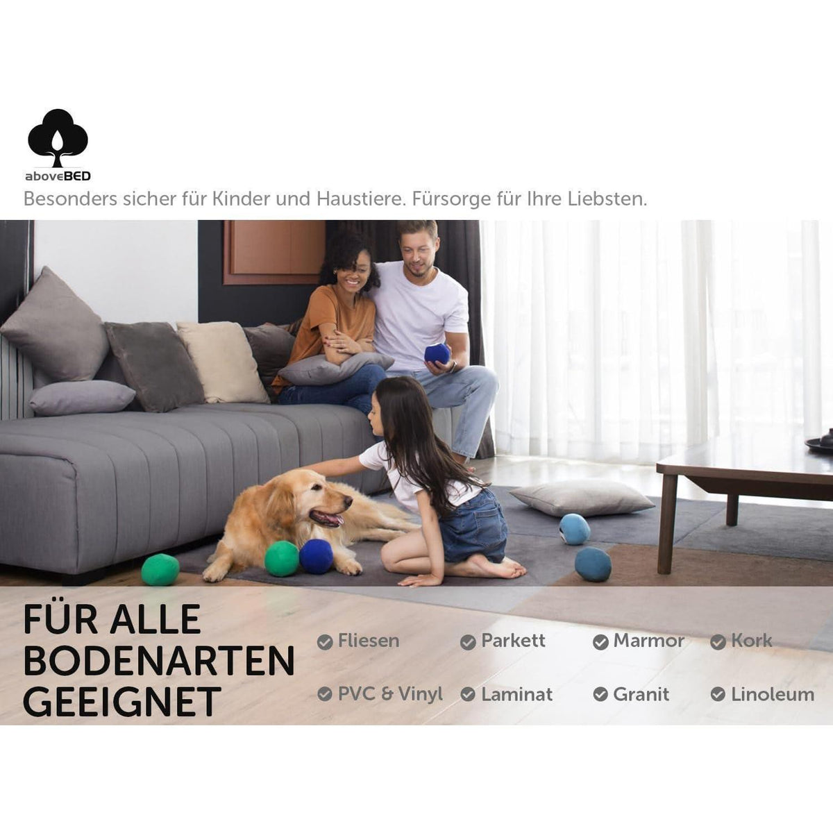 Antirutschmatte Teppich 80x150cm – Rutschfest & Boden schützend