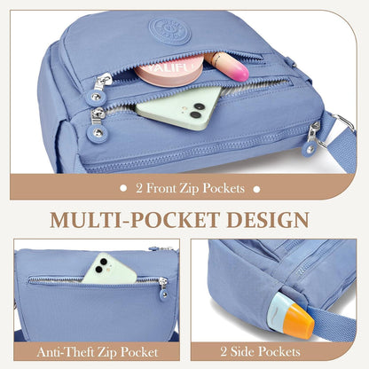 Umhängetasche Damen Klein Wasserdicht Nylon Crossbody Casual Handtasche