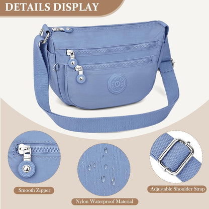 TEUEN Umhängetasche Damen Klein Nylon Crossbody Bag Schultertasche Reisen