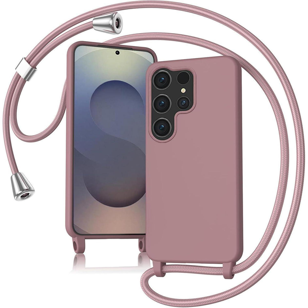 Handyhülle mit Band für Samsung S25 Ultra, Pink