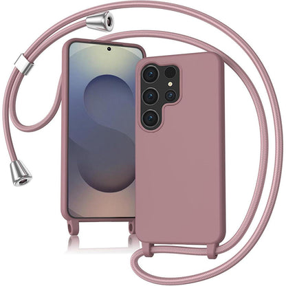 Handyhülle mit Band für Samsung S25 Ultra, Pink