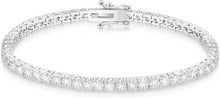 Tennisarmband Moissanit Silber 925 Damen 3/4mm VVS1 D Farbe 5,29 Karat