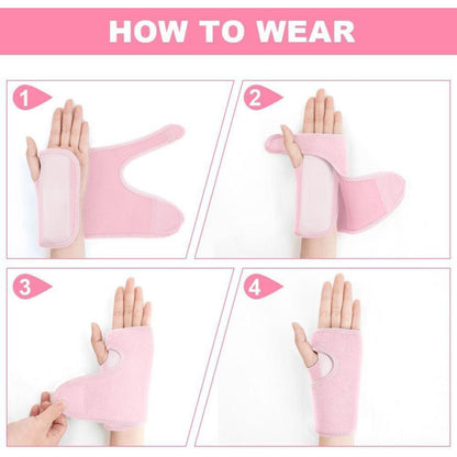 Handgelenkbandage mit Aluminiumstab für Damen & Herren - Pink (Rechts)