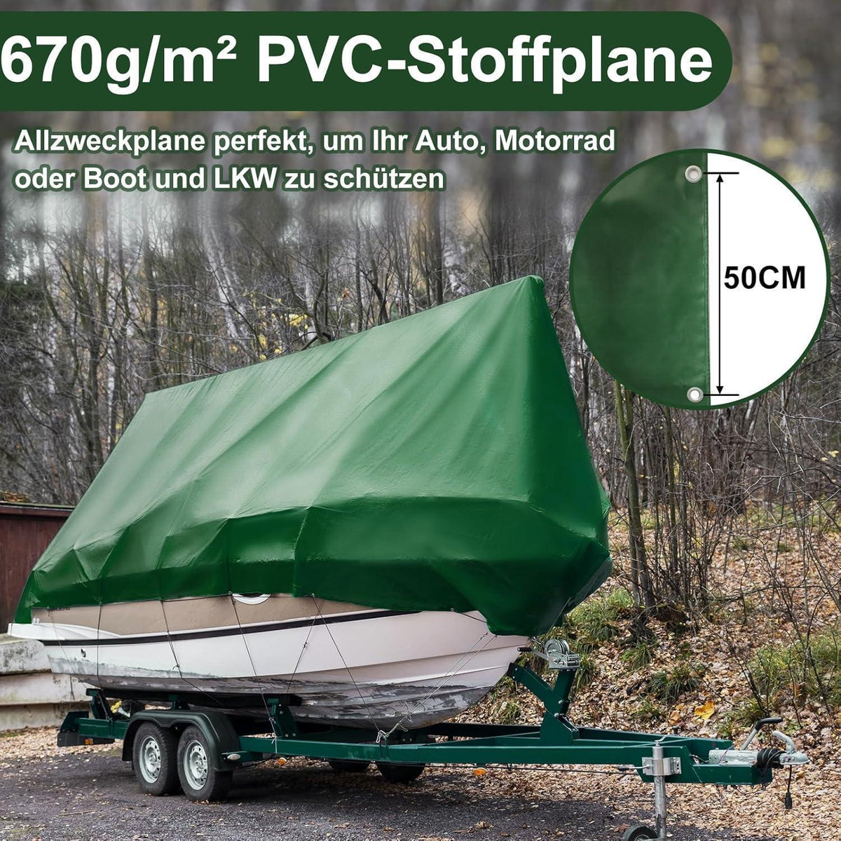 LKW Abdeckplane 3x6m | Premium PVC Plane mit Ösen – Wasserdicht & Reißfest