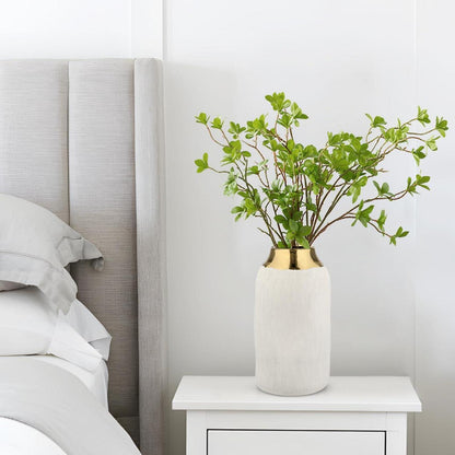 Keramik Vase Beige – Minimalistisch Moderne Deko Vase Weiß