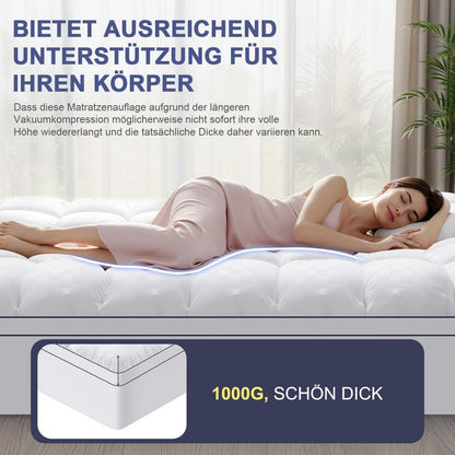 Matratzentopper 160x200cm ultraweich 1000gsm Premium